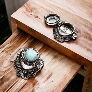 #420 Larimar Handcrafted Poison ☠️ Ring 💍 Size 9 NWOT